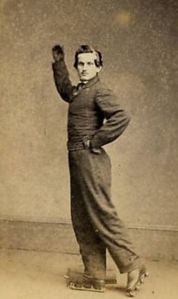 Jackson Haines auf Inlineskates